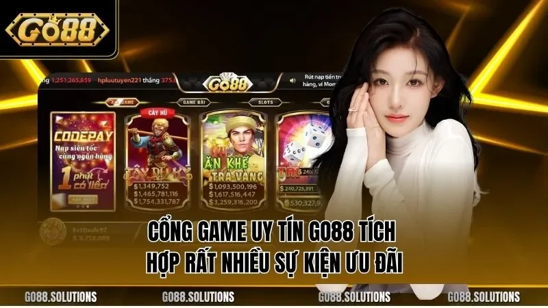 Cổng game uy tín GO88 tích hợp rất nhiều sự kiện ưu đãi